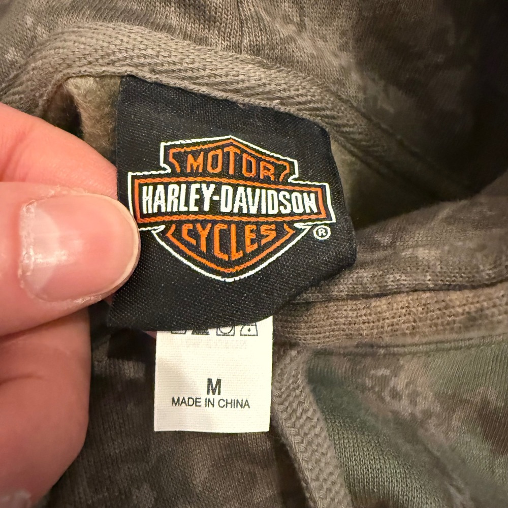 Harley-Davidson Honolulu Hawaii Camo Tiki Hoodie Mens Medium Ride With Aloha - Picture 2 of 8